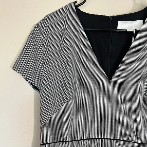 NWT Hugo Boss Doritala Geometric Wool Stretch Woven Tailored Sheath Dress Sz 10 - Picture 9 of 14